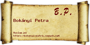 Bokányi Petra névjegykártya
